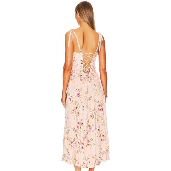 Yumi Kim Sandrine Midi Dress in Floral Dawn Blush NWT Size Large - Picture 4 of 5